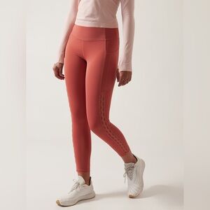 Athleta Ultimate Stash 7/8 Tight in Coral
